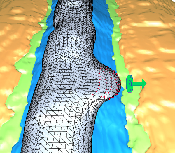 Modification of model data to determine the VOI.