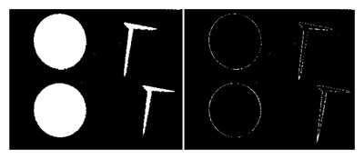 Segmentation detail '40' after correction (left) and difference to reference (right).